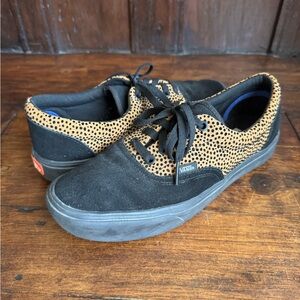 Vans leopard print suede classics